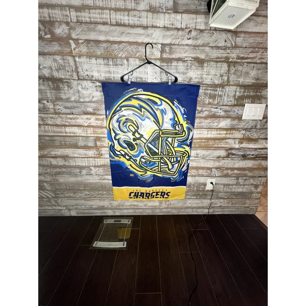 Los Angeles Chargers Flag By Justin Patten‎